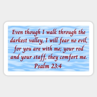 Bible Verse Psalm 23:4 Sticker